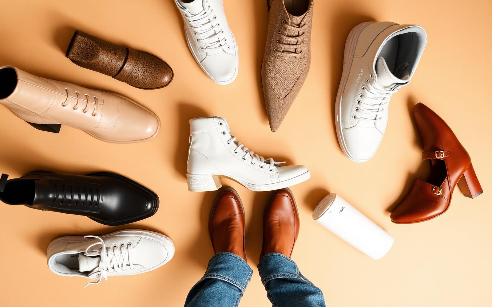 Footwear flatlay